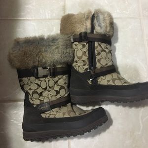 COPY - Brown Fur Coach Boots